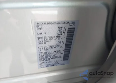 2025 Nissan Murano Sl z USA, uszkodzony, nr VIN 5N1AZ3CS8SC114575